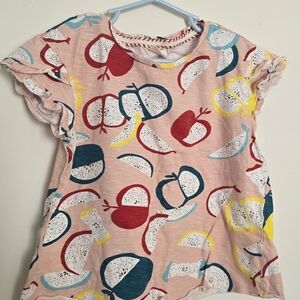 Zara Pink Short Sleeve Tee with Fruit Print (Red, Blue, Yellow, White)